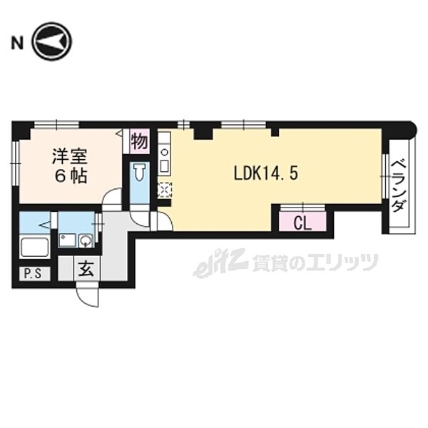 ブランシェ八甲 503｜京都府京都市下京区西七条北衣田町(賃貸マンション1LDK・5階・44.50㎡)の写真 その2