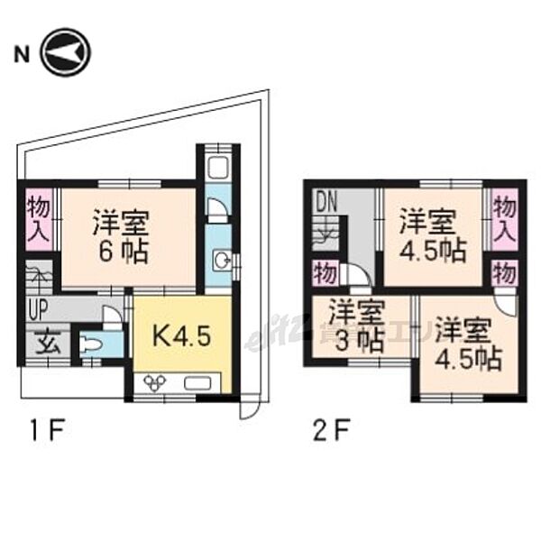 桂池尻町56-7貸家 ｜京都府京都市西京区桂池尻町(賃貸一戸建4DK・1階・55.01㎡)の写真 その2