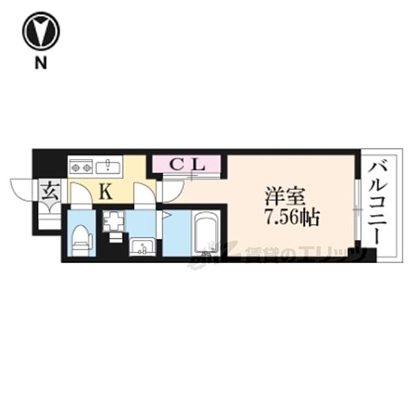 THE GARNET SUITE RESIDENCE西七条 702｜京都府京都市下京区西七条北西野町(賃貸マンション1K・7階・24.30㎡)の写真 その2