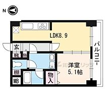 京都府京都市下京区高辻通烏丸西入下る小島町（賃貸マンション1LDK・9階・33.82㎡） その2