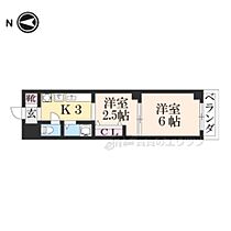 京都府京都市中京区西ノ京北円町（賃貸マンション2K・2階・23.75㎡） その2