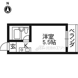 プランニングバンクビル 1Kの間取図画像