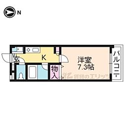 メイプル等持院 1Kの間取図画像