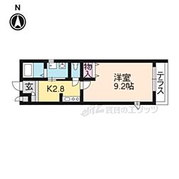 ケシミヤ上京 1Kの間取図画像