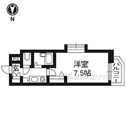 デ・リード烏丸西 1Kの間取図画像