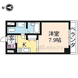 高辻ロイヤルフラッツ 1Kの間取図画像