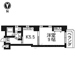 LE.SAPHIR西大路2 1DKの間取図画像