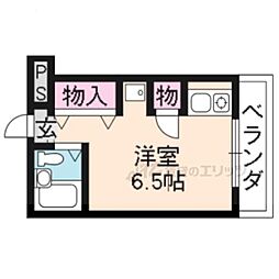 ブルーベル ワンルームの間取図画像