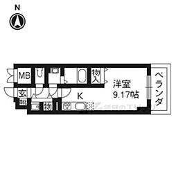 ファミネス上殿田 ワンルームの間取図画像