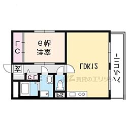 アペルタス 1LDKの間取図画像