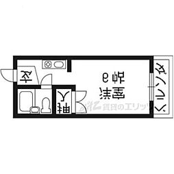 EXCELCOURT高辻西 ワンルームの間取図画像