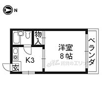 京都府京都市左京区北白川丸山町（賃貸アパート1K・3階・20.90㎡） その2