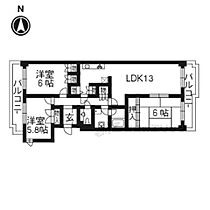 パーク・ハイム宝ヶ池銀杏館  ｜ 京都府京都市左京区上高野西氷室町（賃貸マンション3LDK・5階・88.85㎡） その2