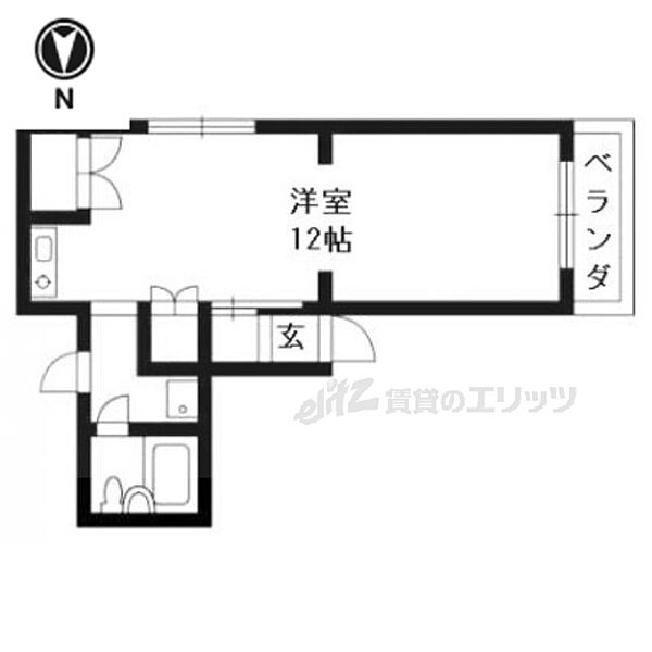 カーサエステ 201｜京都府京都市左京区高野玉岡町(賃貸マンション1K・2階・24.00㎡)の写真 その2