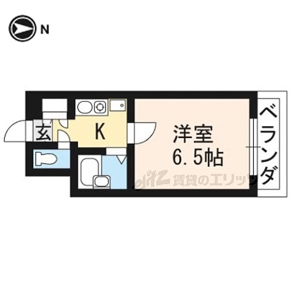 ピラーズ北山 211｜京都府京都市左京区松ケ崎木ノ本町(賃貸マンション1K・2階・18.34㎡)の写真 その2