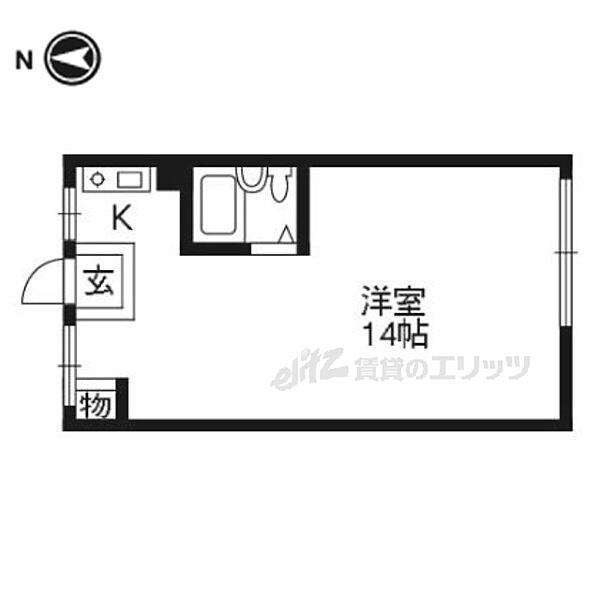 ハイツ銀閣苑 22｜京都府京都市左京区浄土寺馬場町(賃貸マンション1R・2階・22.40㎡)の写真 その2