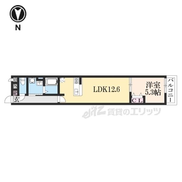 京都府京都市上京区室町新町の間今出川下る今図子町(賃貸マンション1LDK・2階・42.60㎡)の写真 その2