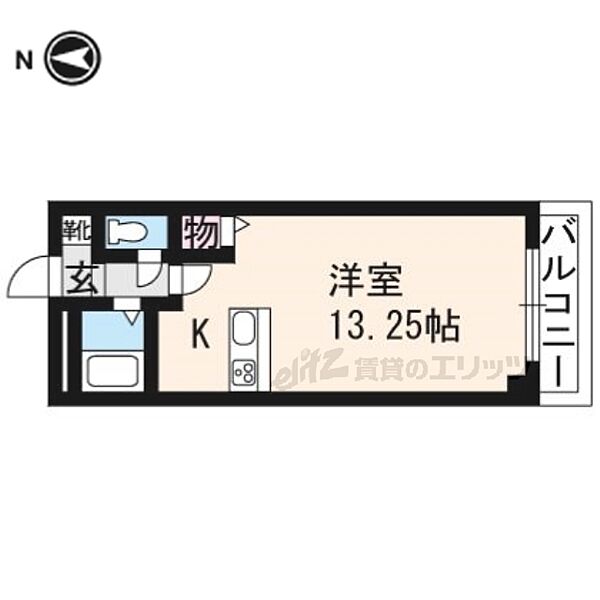 サンプラザ三越 505｜京都府京都市左京区田中関田町(賃貸マンション1K・5階・29.00㎡)の写真 その2