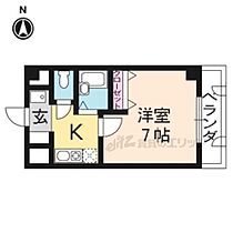 京都府京都市北区衣笠北荒見町（賃貸マンション1K・4階・21.00㎡） その2