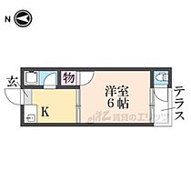 京都府京都市左京区北白川西町（賃貸アパート1K・1階・17.82㎡） その2