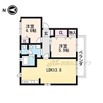 京都府京都市左京区田中上古川町（賃貸アパート2LDK・2階・53.60㎡） その1