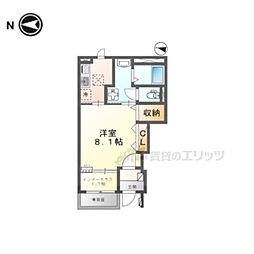 セレニティ宮野和 1Kの間取図画像