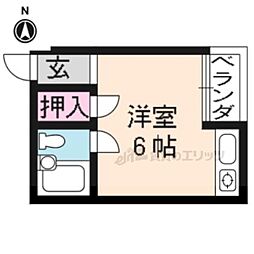 ｉｏｒｉ　I 1階ワンルームの間取り