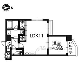 プラネシア星の子京都御所 1LDKの間取図画像