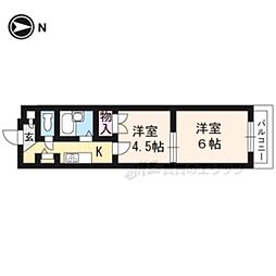 プライムシティ西陣 2Kの間取図画像
