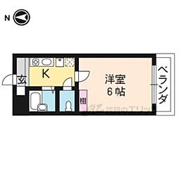 ラシャンブル 1Kの間取図画像