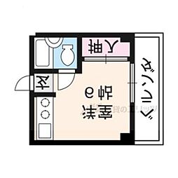 コーポラス禅 ワンルームの間取図画像