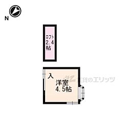 今出川シェアハウス 1Kの間取図画像