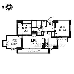 イーグルコート御所南 3LDKの間取図画像