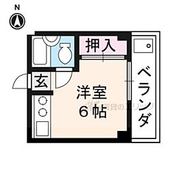 コーポラス禅 ワンルームの間取図画像