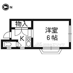 入江ハイツ 1Kの間取図画像
