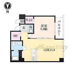 プリマヴェーラ丸太町 1LDKの間取図画像