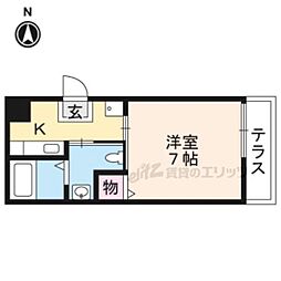 ナ・トゥール四条大宮 1Kの間取図画像