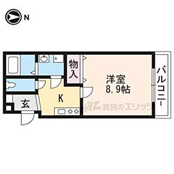 アールグランツ廬山寺千本 1Kの間取図画像