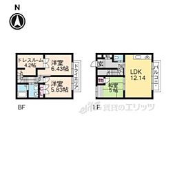 グリーンヒル北白川WEST 3LDKの間取図画像