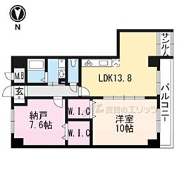 京悠館 1LDKの間取図画像