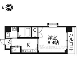 ライラック 1Kの間取図画像
