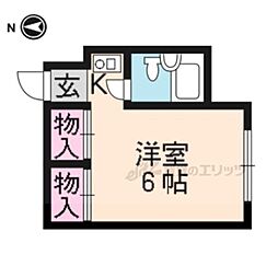 ボックス七条 ワンルームの間取図画像