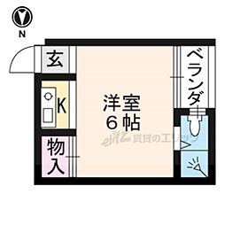 ハイツ松ヶ崎 1Kの間取図画像