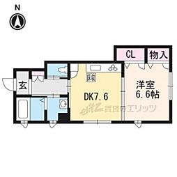 シャーメゾン和2 1DKの間取図画像