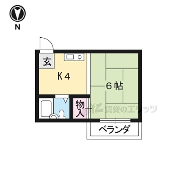 山階ハイツ 201｜京都府京都市山科区西野山階町(賃貸アパート1K・2階・17.82㎡)の写真 その2