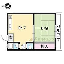 山科グランドハイツ 502 ｜ 京都府京都市山科区音羽西林（賃貸マンション1DK・4階・30.70㎡） その2