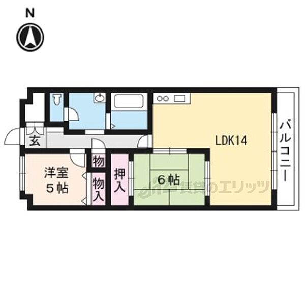 滋賀県栗東市霊仙寺６丁目(賃貸マンション2LDK・3階・60.50㎡)の写真 その2