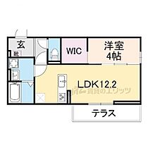 滋賀県大津市大江１丁目（賃貸アパート1LDK・3階・41.86㎡） その2