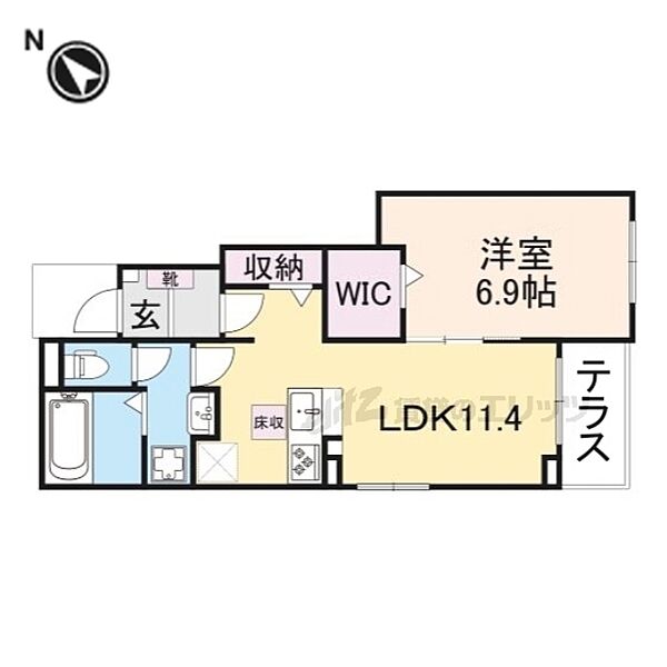 滋賀県大津市今堅田２丁目(賃貸アパート1LDK・1階・44.20㎡)の写真 その2