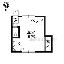 柴田荘 1 ｜ 京都府京都市左京区岡崎北御所町（賃貸アパート1R・1階・15.00㎡） その2